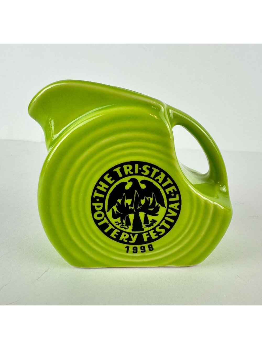 Fiesta Fiestaware Lemongrass Green 1998 Tri-State Pottery Festival Mini Disc Pit